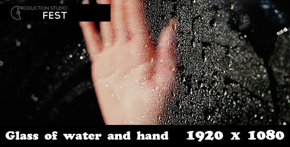 Hand Wipes Water From The Glass