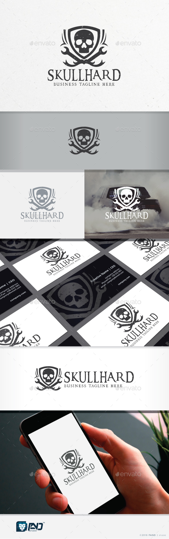 Skull Hard - Racing Team - Symbols Logo Templates