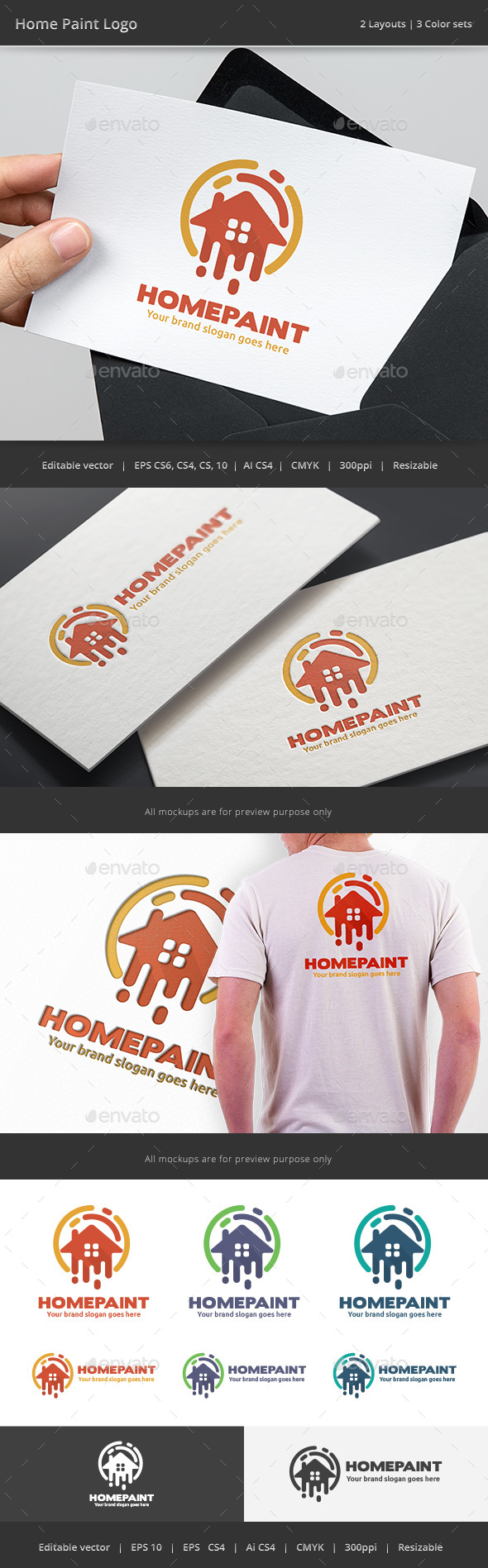 Home Paint Logo - Vector Abstract