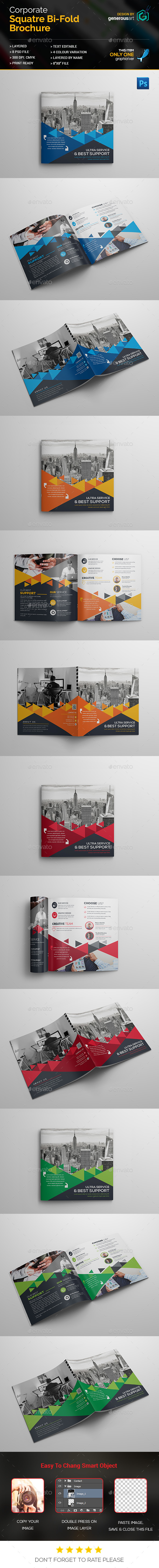 Square Bi-Fold Brochure - Corporate Brochures