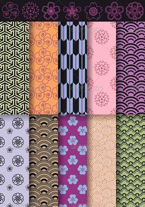 Seamless Asian Patterns - Patterns Decorative
