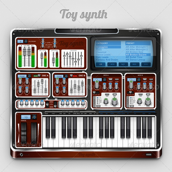 Toy Synth - User Interfaces Web Elements