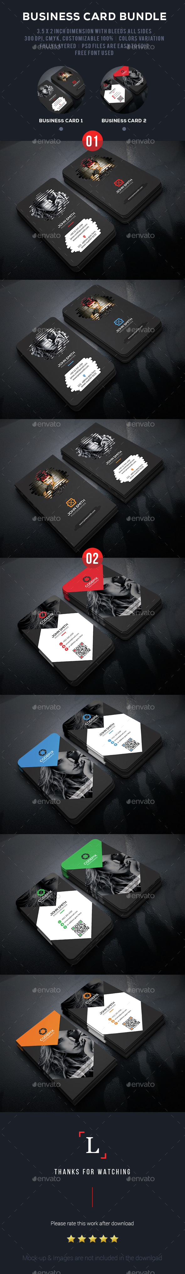 Photography Business Card Bundle - Business Cards Print Templates