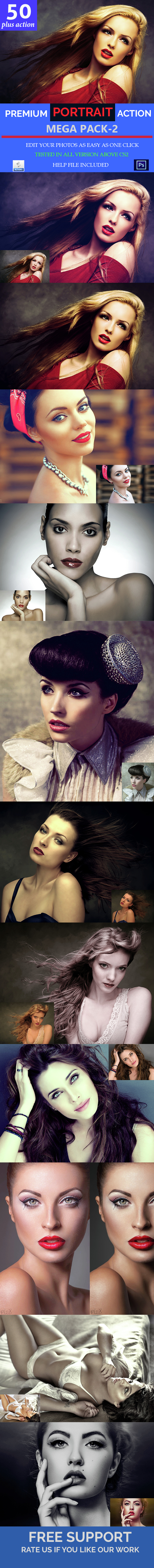 Portrait Mega Action Set-2 - Photo Effects Actions
