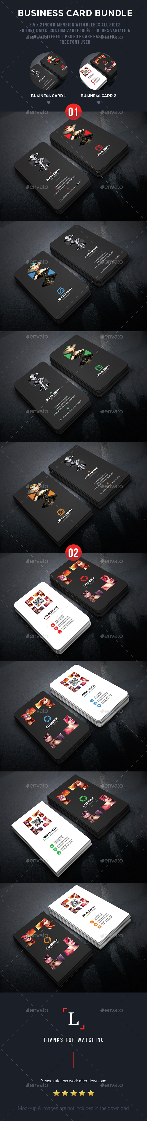 Photography Business Card Bundle - Business Cards Print Templates