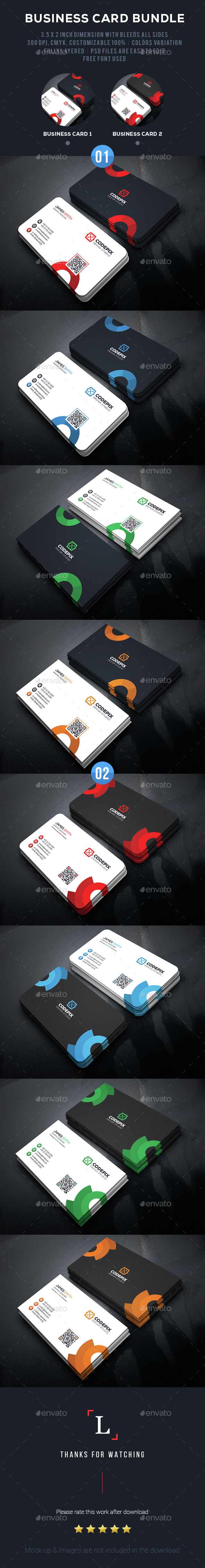 Circle Business Card Bundle - Business Cards Print Templates