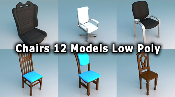 Chairs Low Poly - 3Docean 15303091