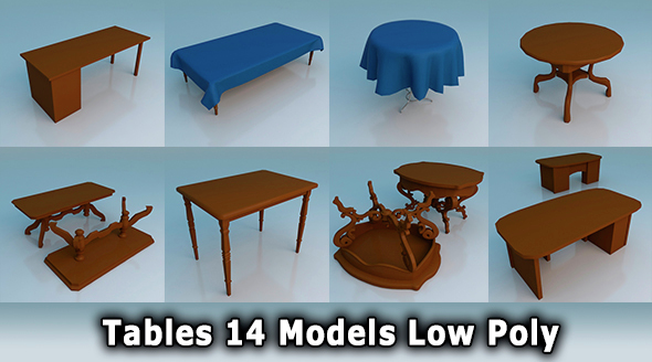 Tables Low Poly - 3Docean 15303346