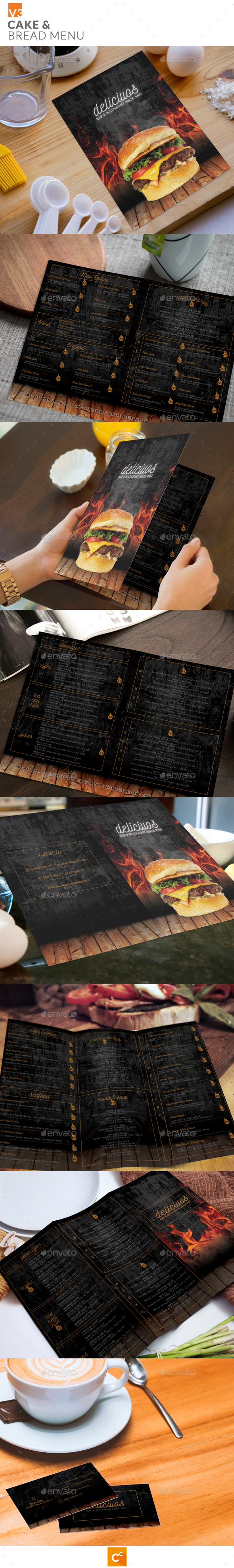 Restaurant Cafe & Bar Menu v3 - Food Menus Print Templates
