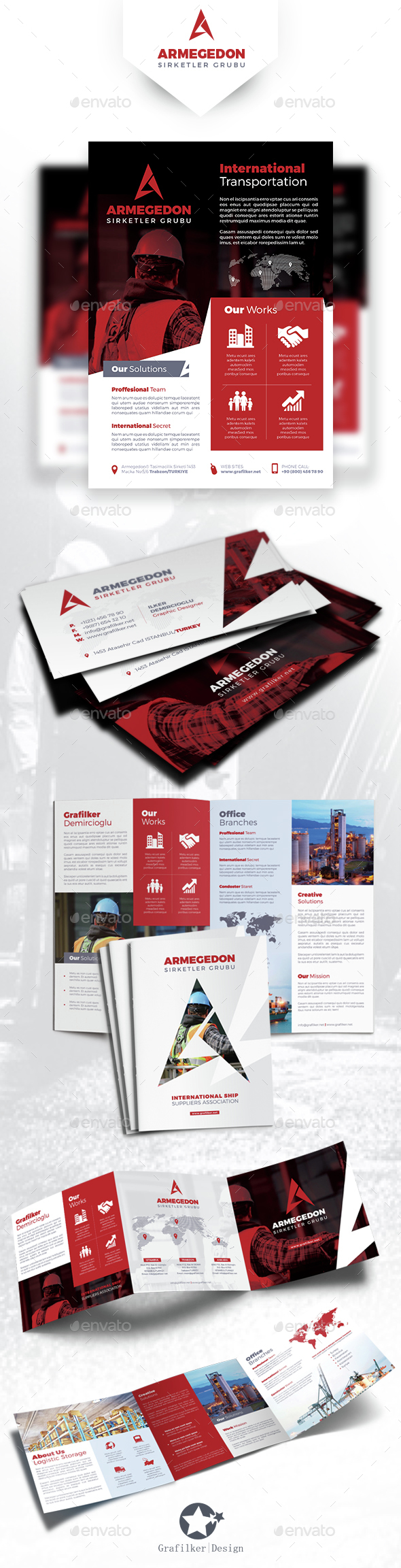 Intertanioal Transport Bundle Templates - Corporate Flyers