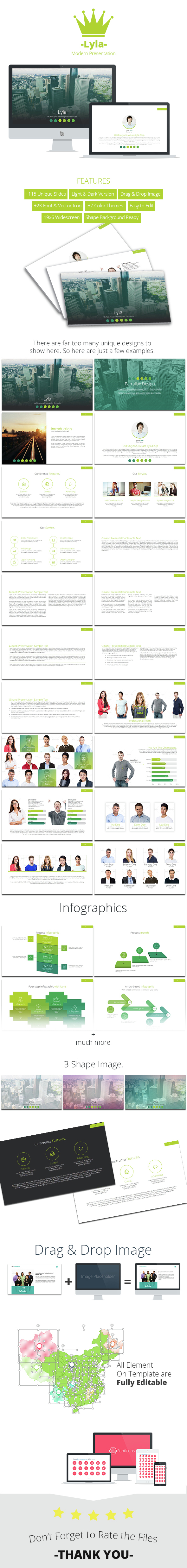 Lyla - Multipurpose Powerpoint Template - PowerPoint Templates Presentation Templates