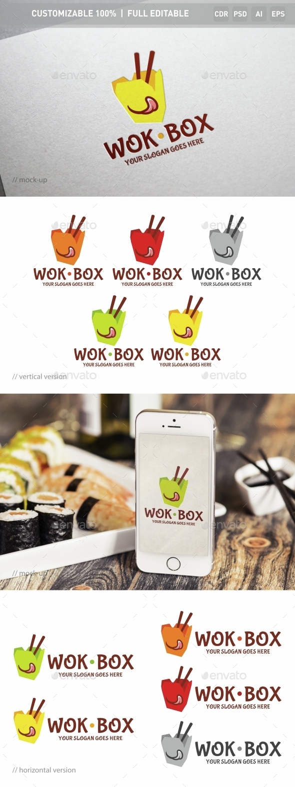Wok Box Logo Template - Objects Logo Templates