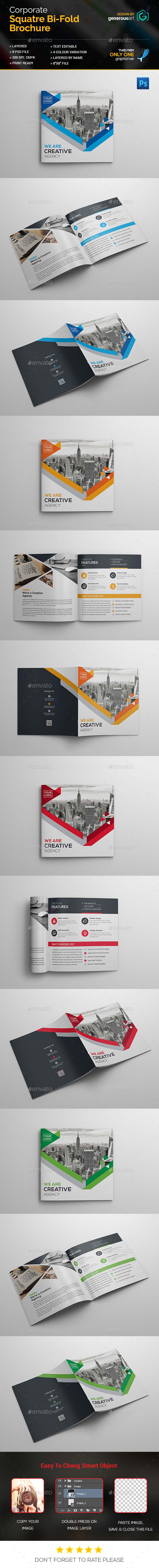 Square Bi-Fold Brochure - Corporate Brochures