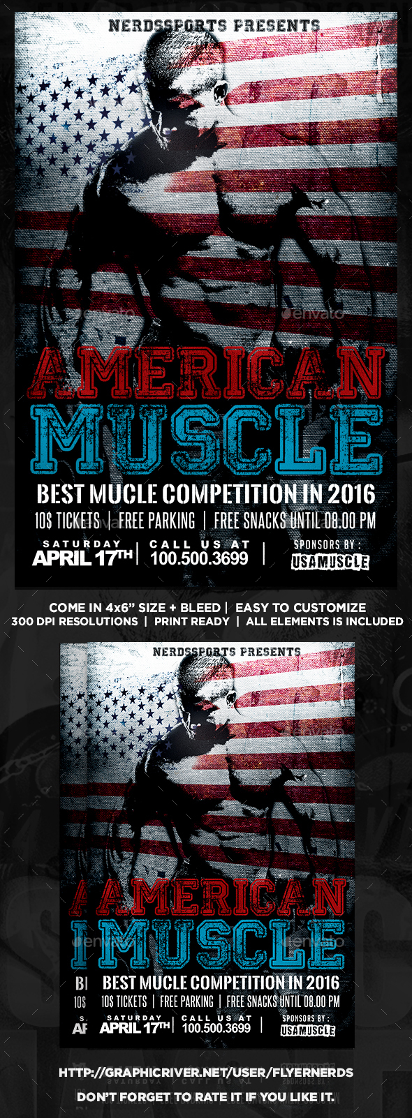 American Muscle 2016 Sports Flyer - Sports Events