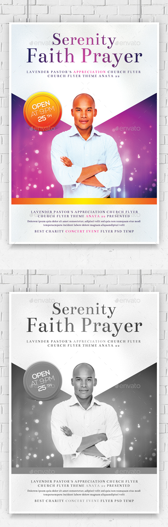 Serenity Prayer Breakfast Church Flyer - Church Flyers