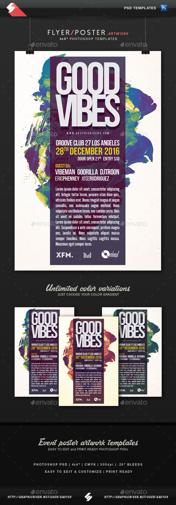 Good Vibes 4 - Party Flyer Template - Clubs & Parties Events