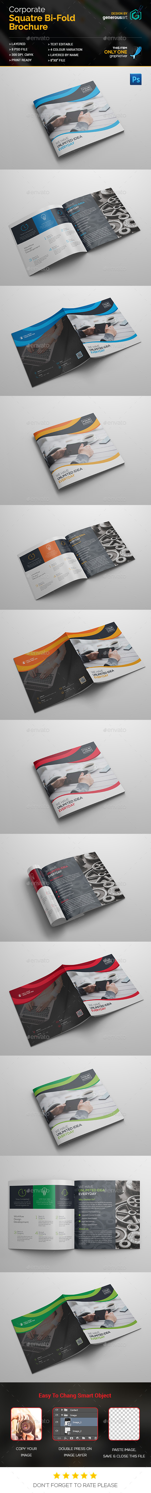 Square Bi-Fold Brochure - Corporate Brochures