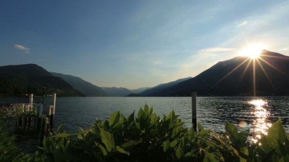 Wonderful Dawn In The Como Lake, Italy Honeymoon