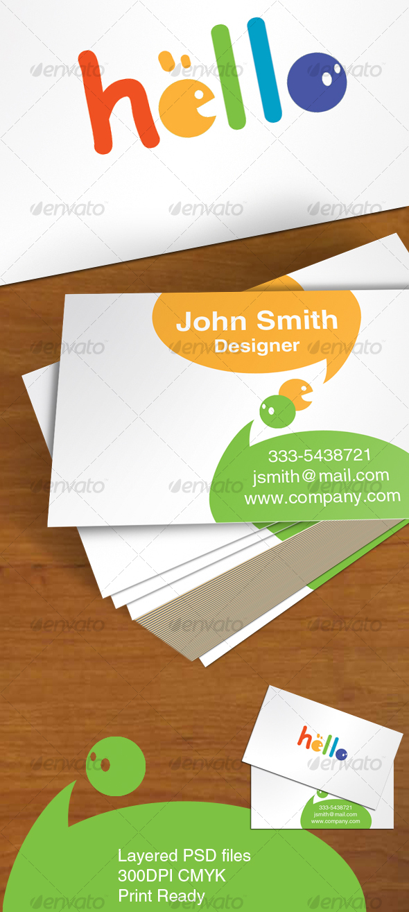Comic Color Card - Creative Business Cards