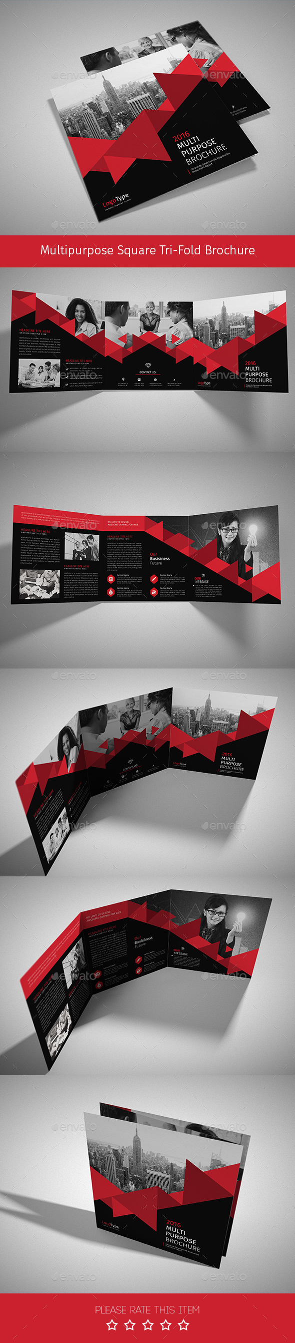 Corporate Tri-fold Square Brochure 01 - Corporate Brochures