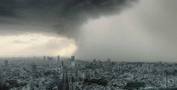 Rain Storm In The City