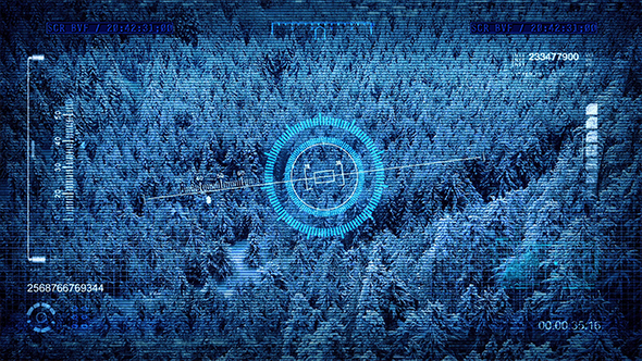 Military Drone POV Over Frozen Valley alt