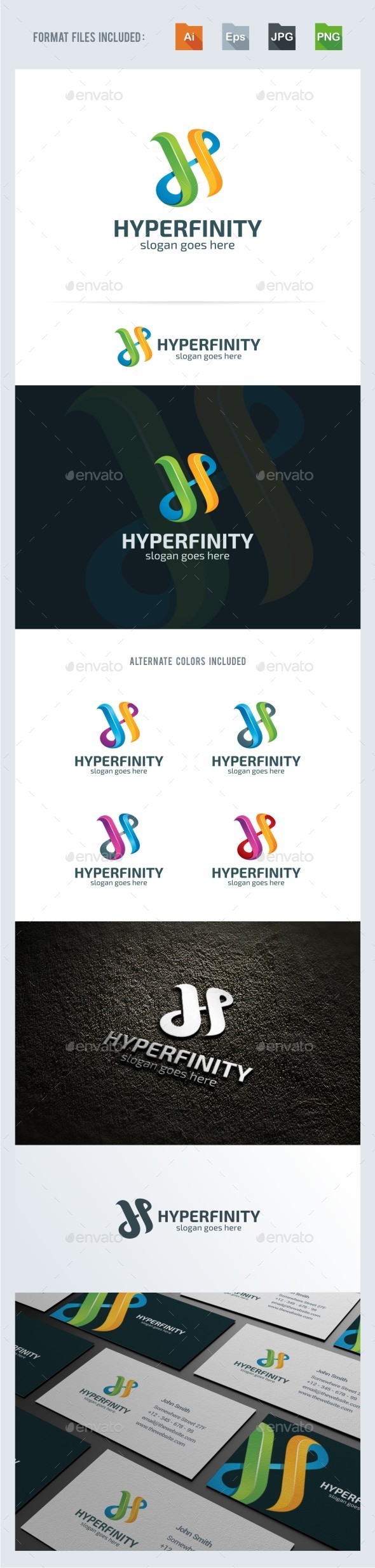 H Letter - Infinity Logo Template - Letters Logo Templates