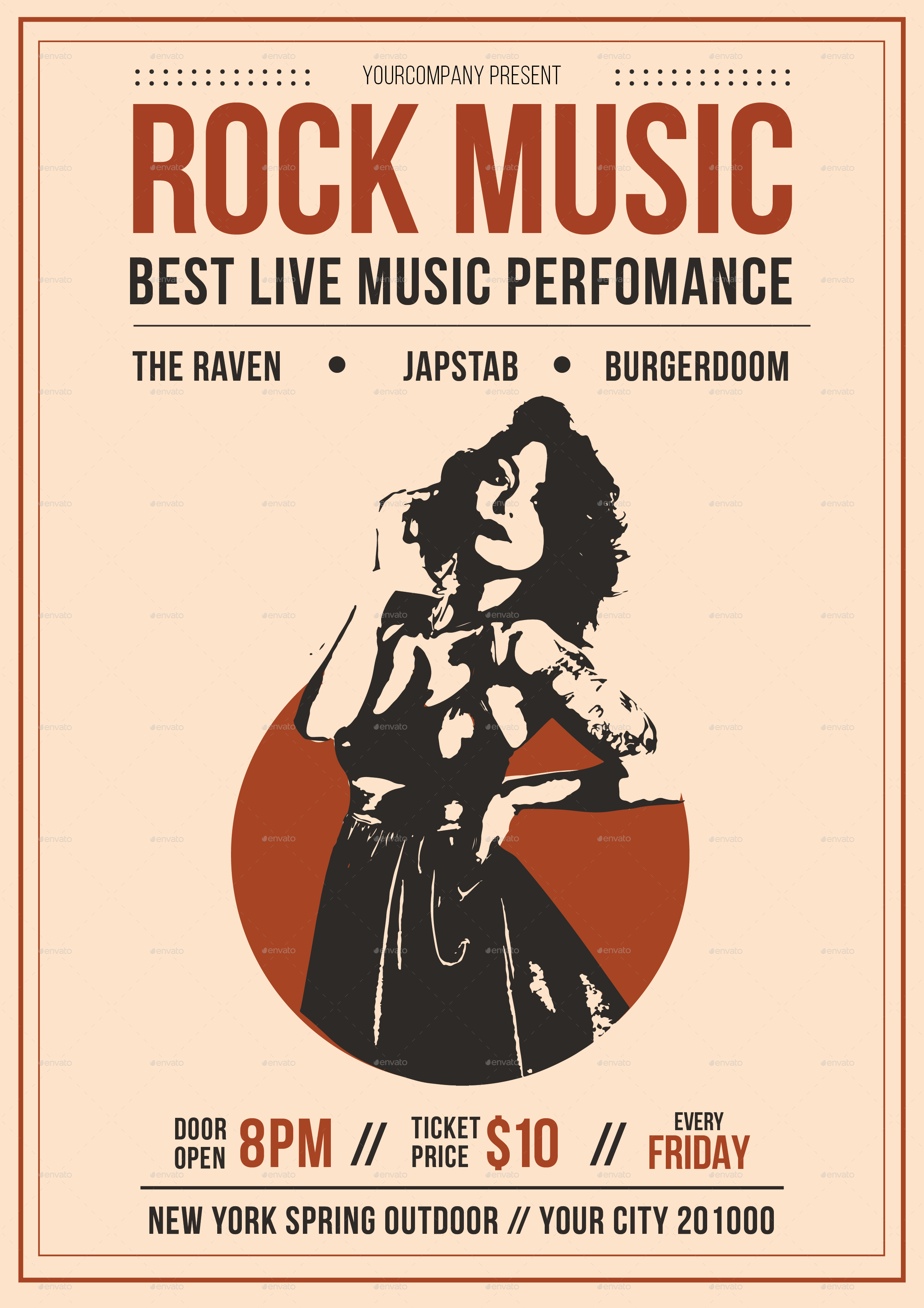 rock music flyer by tokosatsu graphicriver concert flyer generator