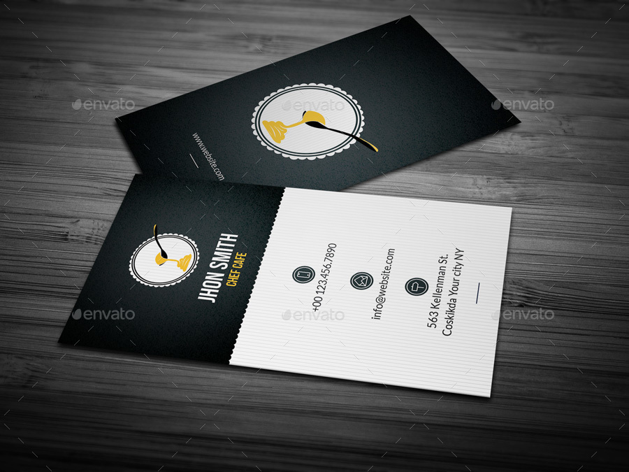 chef business cards