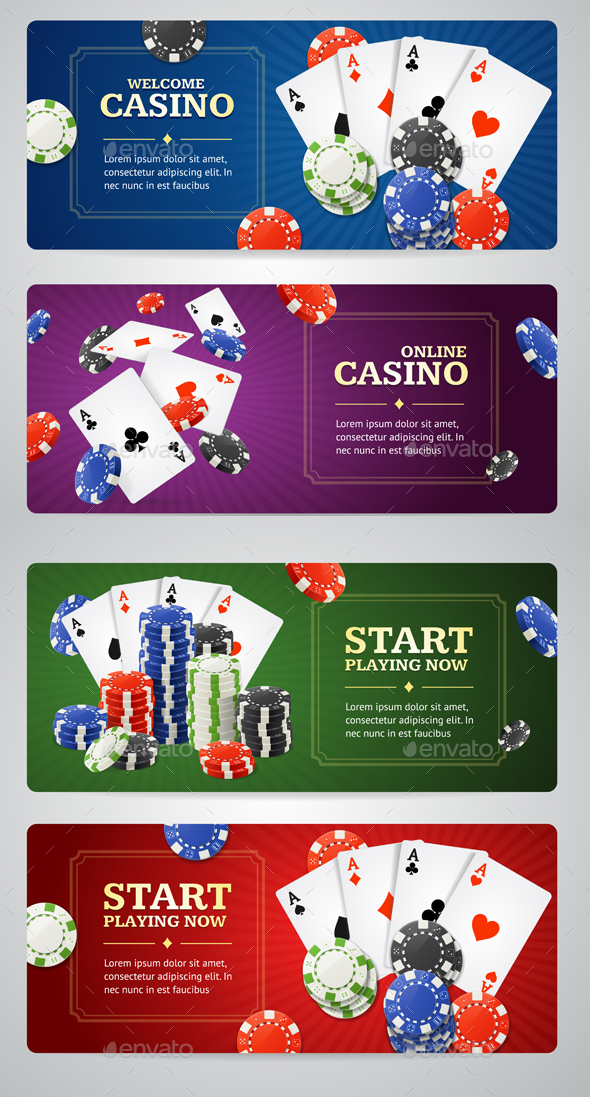 Poker Casino Banner Set - Miscellaneous Vectors