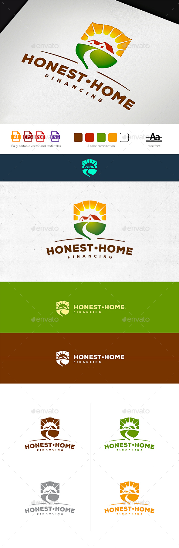Honest Home Financing Logo Template - Buildings Logo Templates