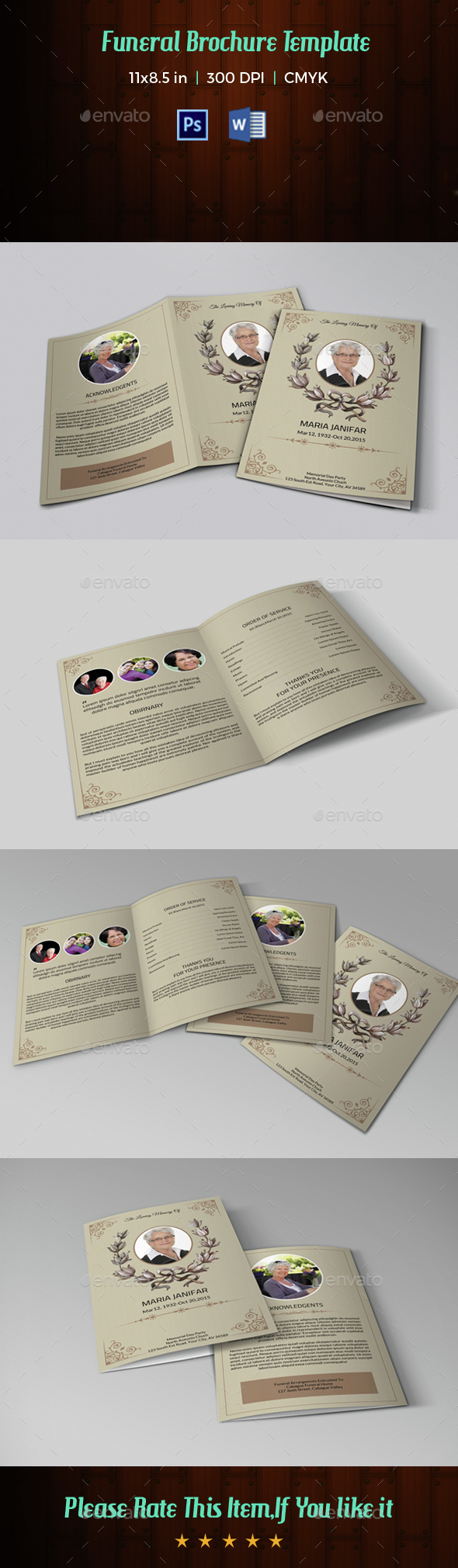 Funeral Program Template-V40 - Informational Brochures