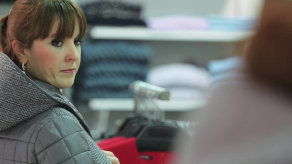 The Girl In Front Of The Mirror In New Clothes alt