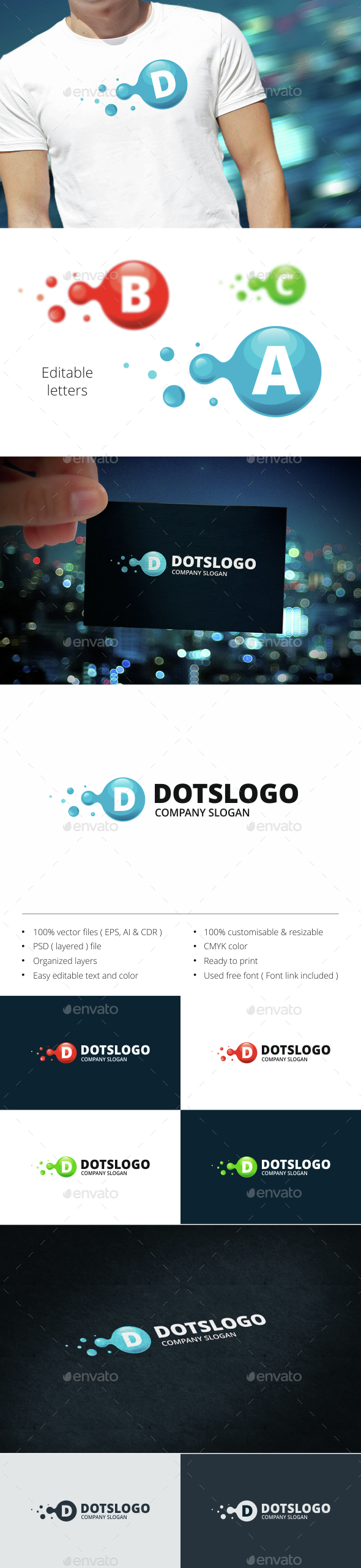 Molecule - Letters Logo Templates