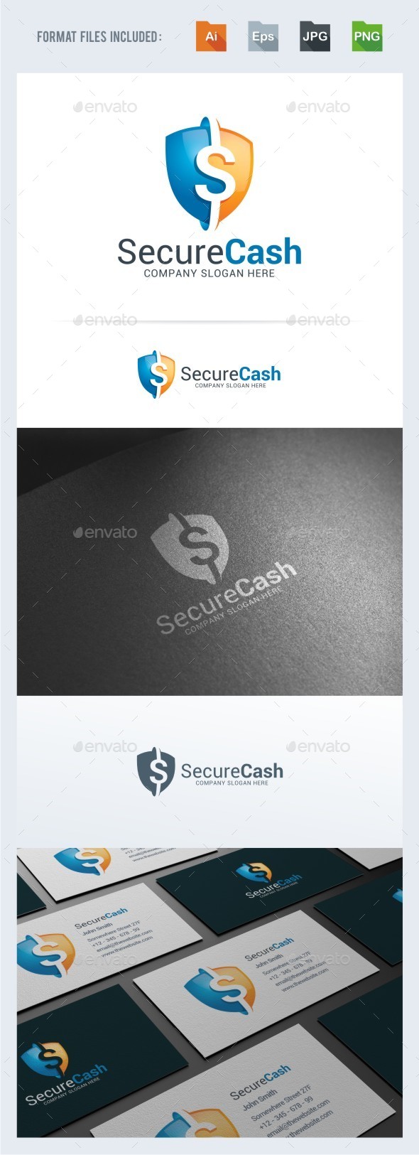 Secure Cash Logo Template - Symbols Logo Templates