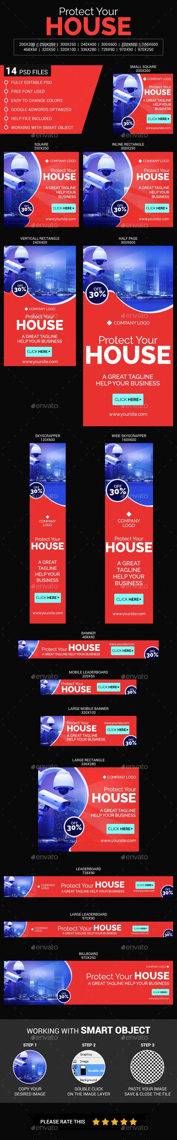 Security Camera - Banners & Ads Web Elements