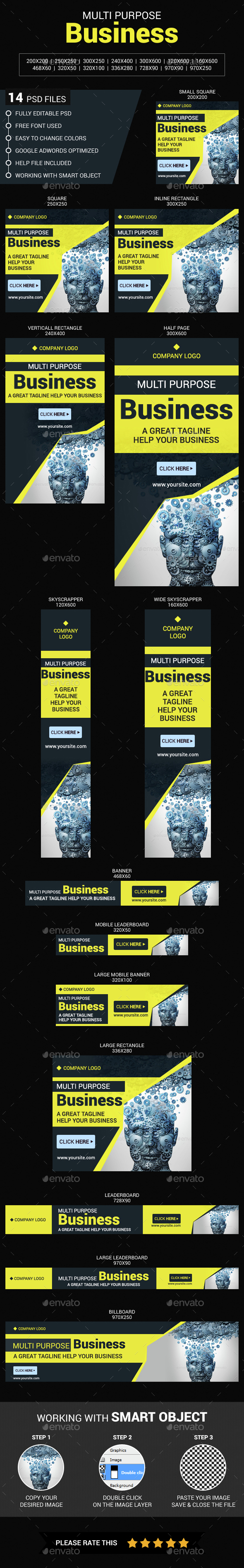 Multi Purpose Business - Banners & Ads Web Elements