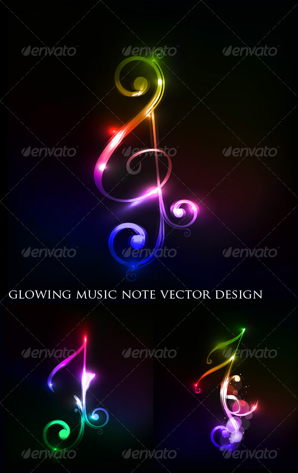 Colorful Music Note - Decorative Symbols Decorative