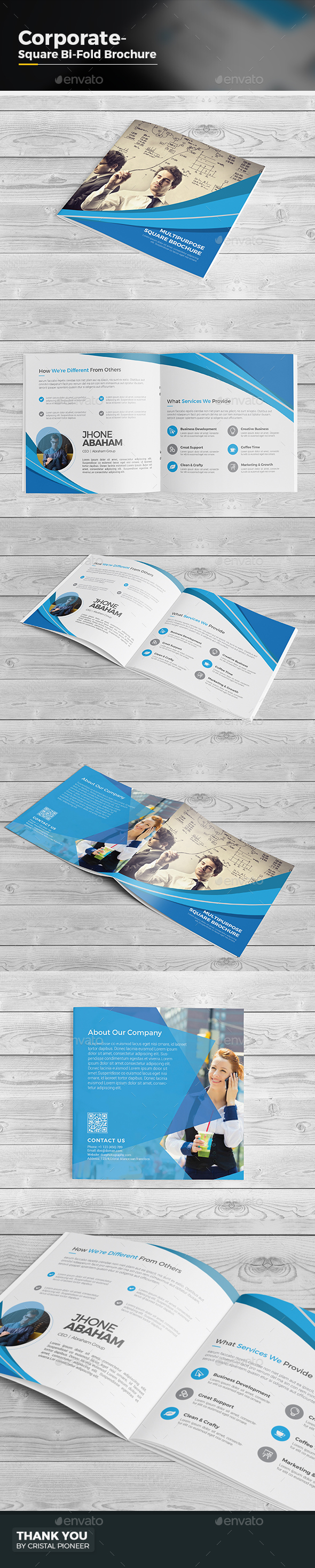 Square Bi Fold Brochure - Corporate Brochures