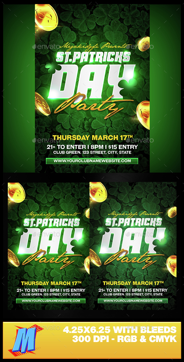 St. Patricks Day Party Flyer - Clubs & Parties Events