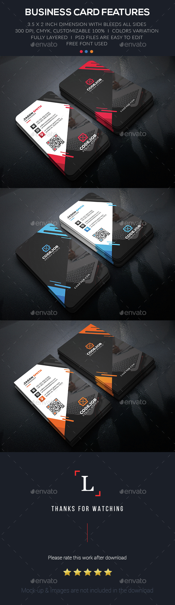 Graphic Corporate Business Card - Business Cards Print Templates