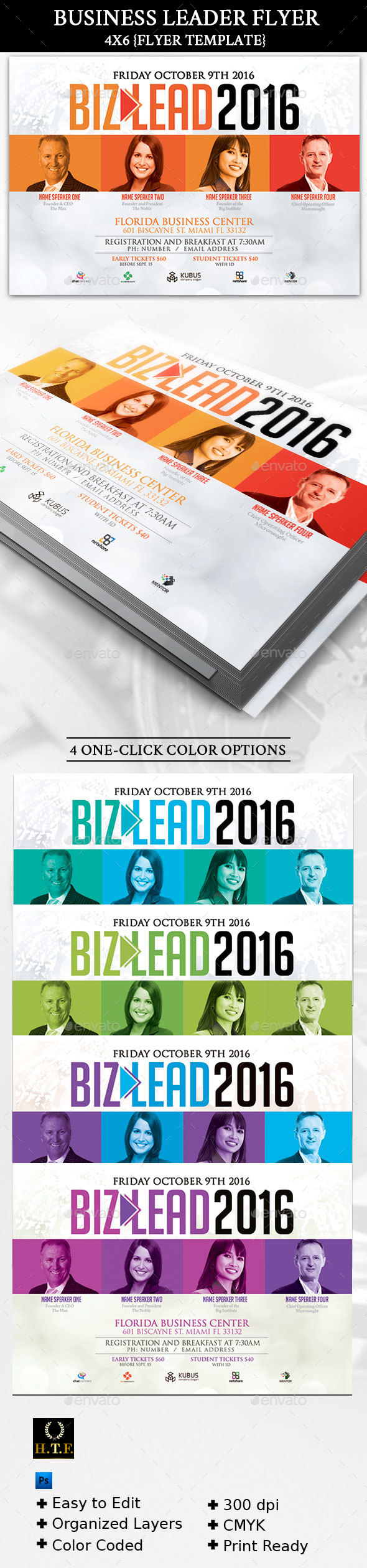 Business Leader Flyer Template - Corporate Flyers