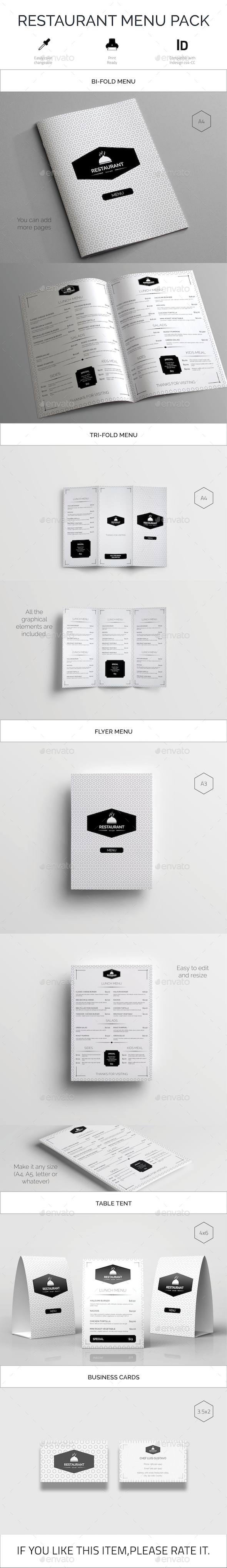 Restaurant Food Menu Pack - Food Menus Print Templates