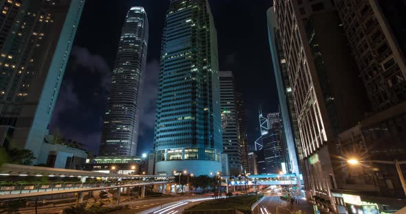 Busy Traffic Across the Main Road at Rush Hour Hong Kong Street Traffic at Night  alt