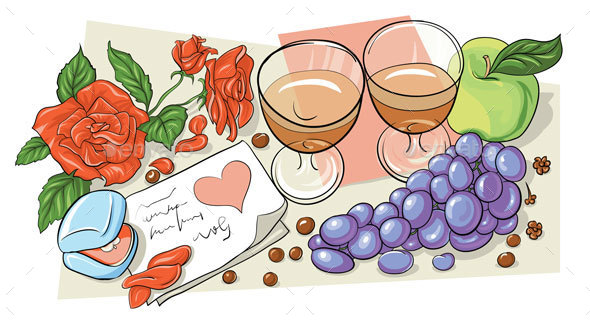 Happy Valentine's Day! - Food Objects