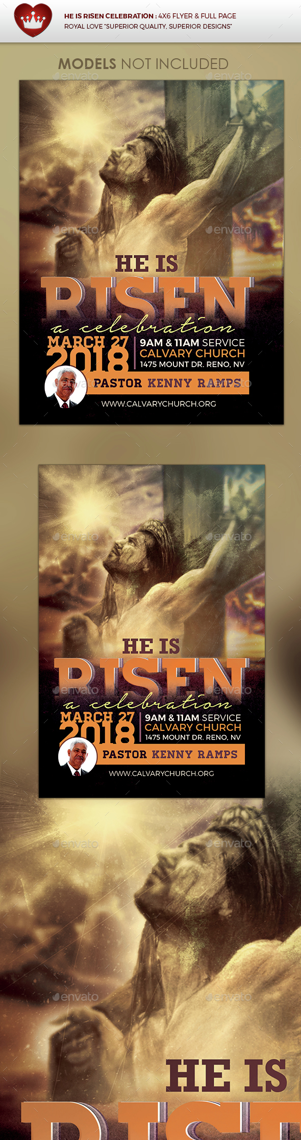 He is Risen Celebration Church Flyer - Church Flyers