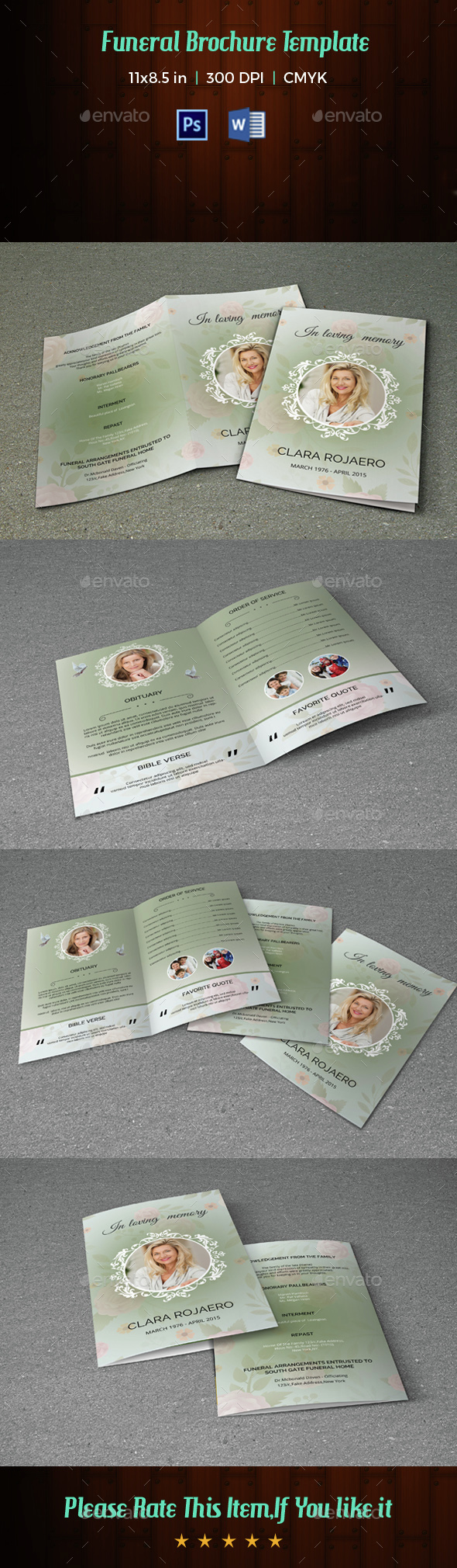 Funeral Program Template-V42 - Informational Brochures