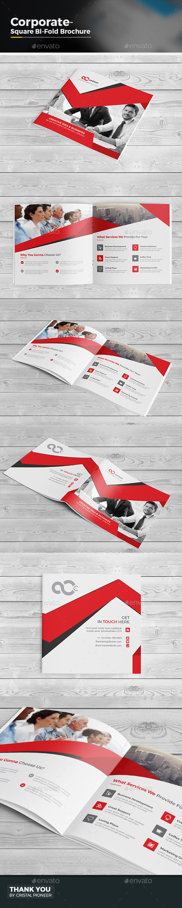 Square Bi Fold Brochure - Corporate Brochures