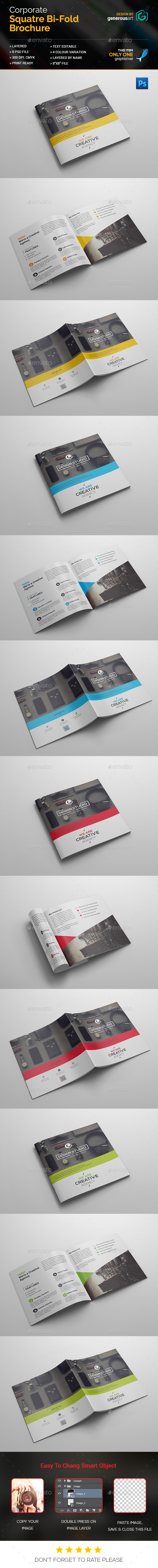 Square Bi-Fold Brochure - Corporate Brochures