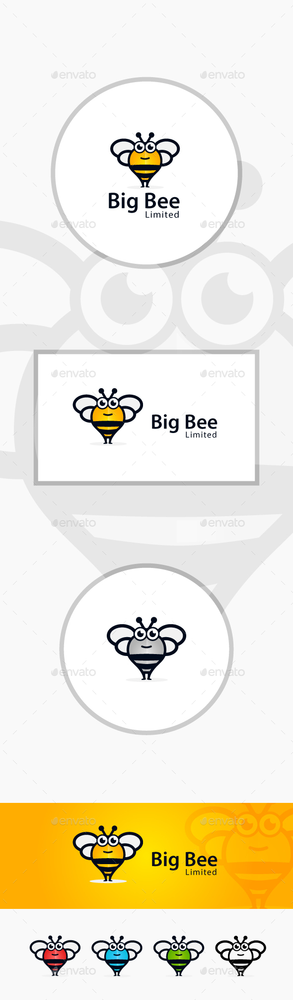 Big Bee Logo - Animals Logo Templates